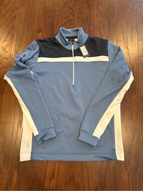 NEW Galvin Green Men’s Midnight Blue/Navy Dean Q- Zip Golf Mid Layer Size L NWT